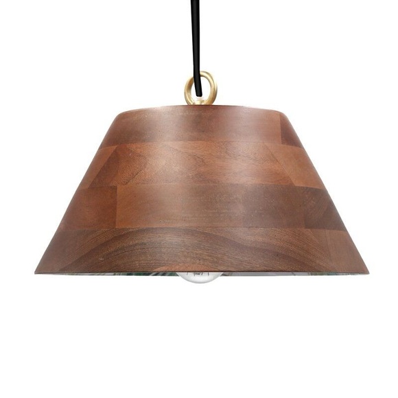 Kenn 1 - Light Solid Mango Pendant with Peacock Interior Accent by Bay Isle Home - Picture 5 of 6